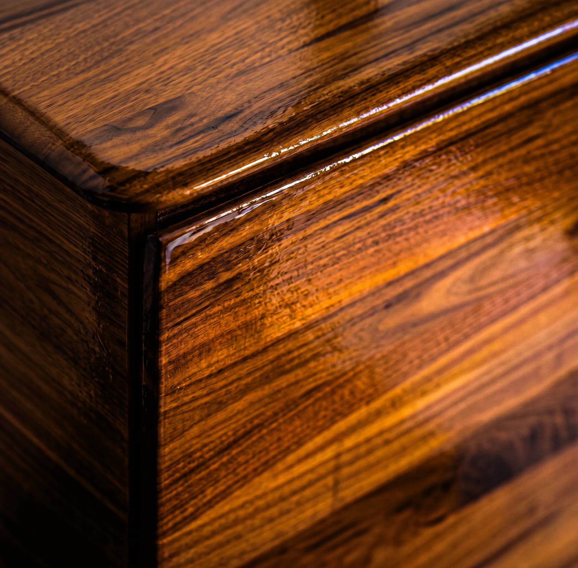Furniture with a rich wood finish